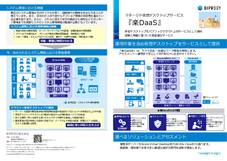 マネージド仮想デスクトップサービス 楽DaaS
