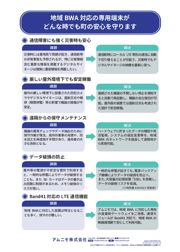 地域BWA活用の防犯システム