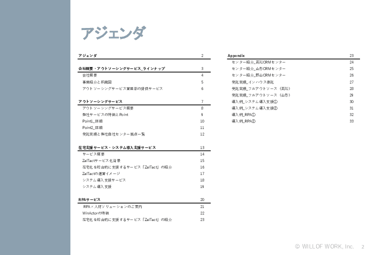 アウトソーシングサービス