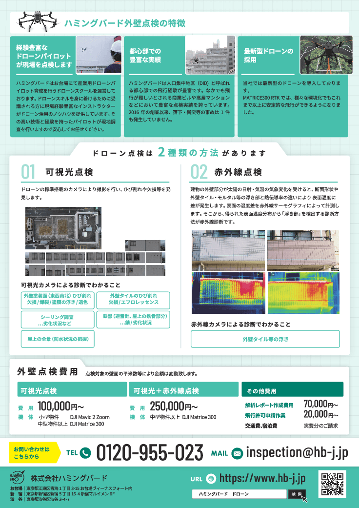 ドローンを活用した建物の外壁点検