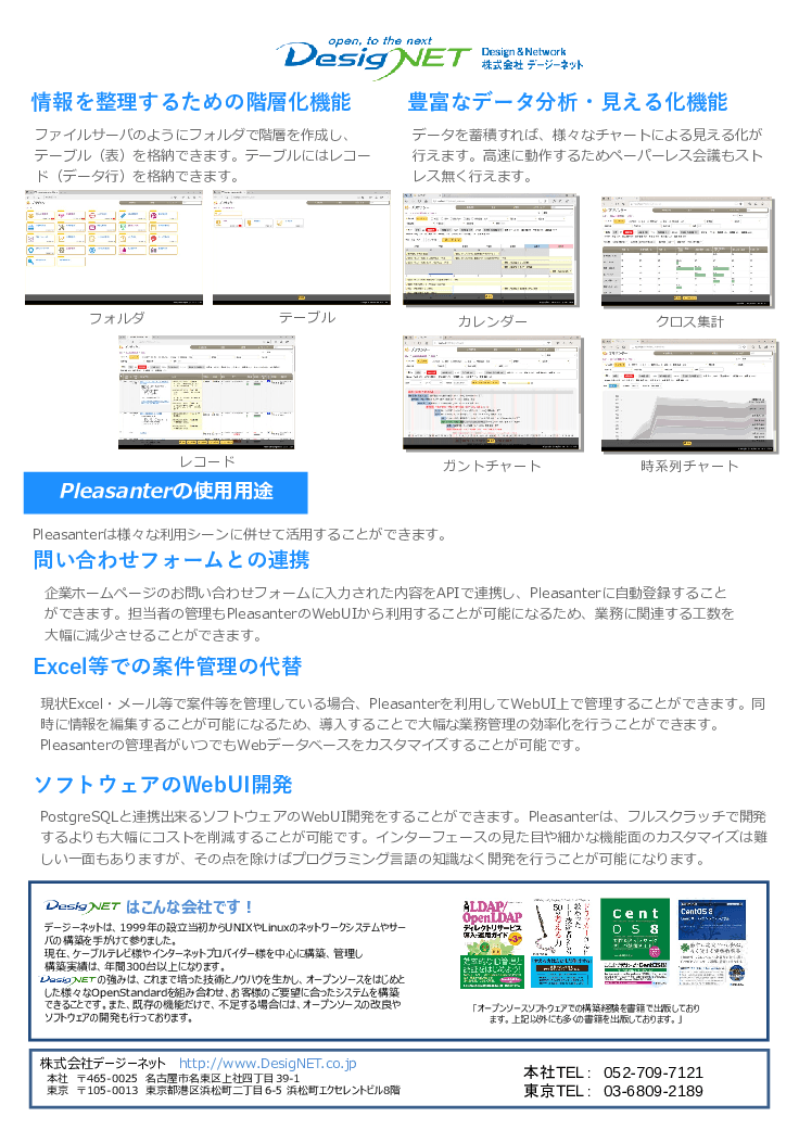 業務のデジタル化推進「Pleasanter(プリザンター)」