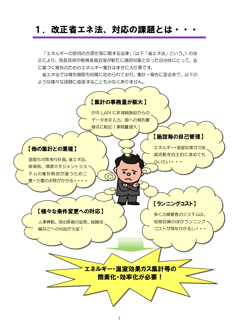 地方自治体のためのエネルギー・温室効果ガス集計管理システム 「エネCOOL」