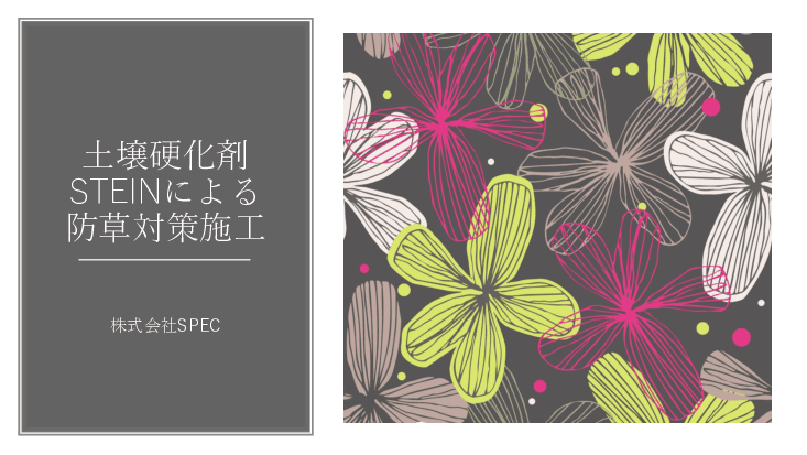 防草対策としての土壌硬化剤STEIN