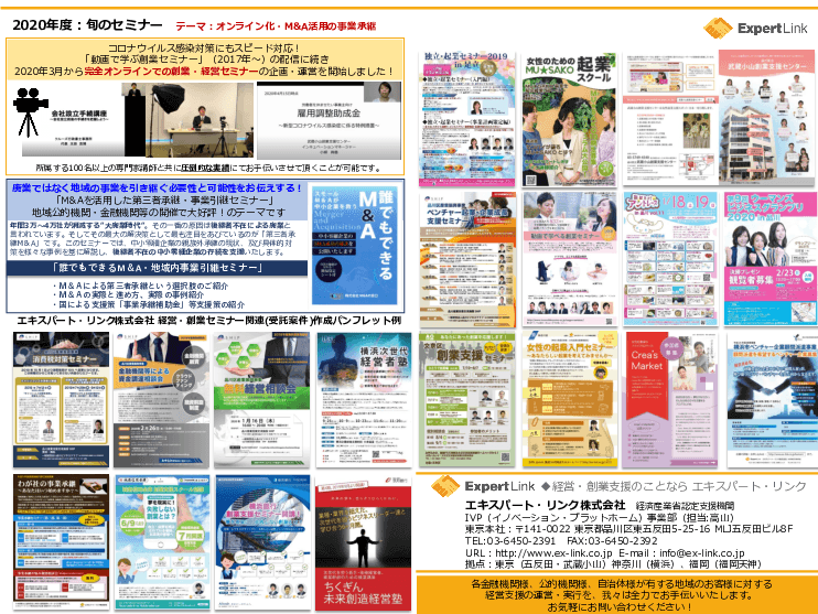 創業支援、中小・ベンチャー企業経営支援サポート事業
