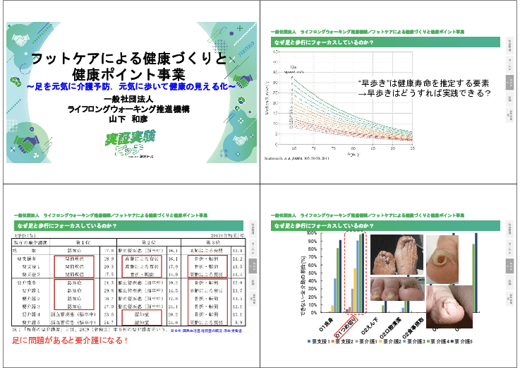 フットケアによる健康づくりと健康ポイント事業