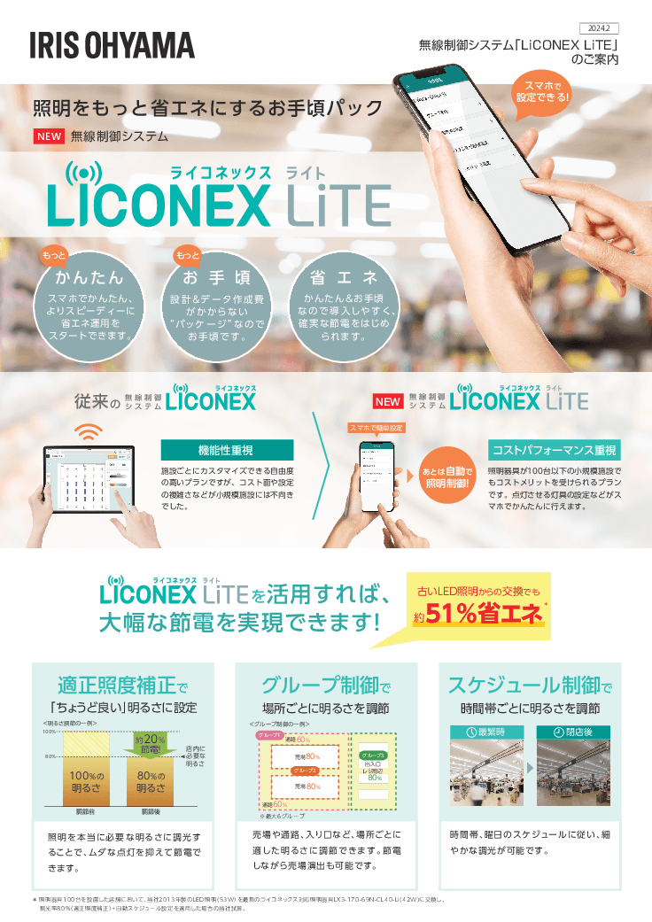 照明の省エネ・快適を実現する「LiCONEX」