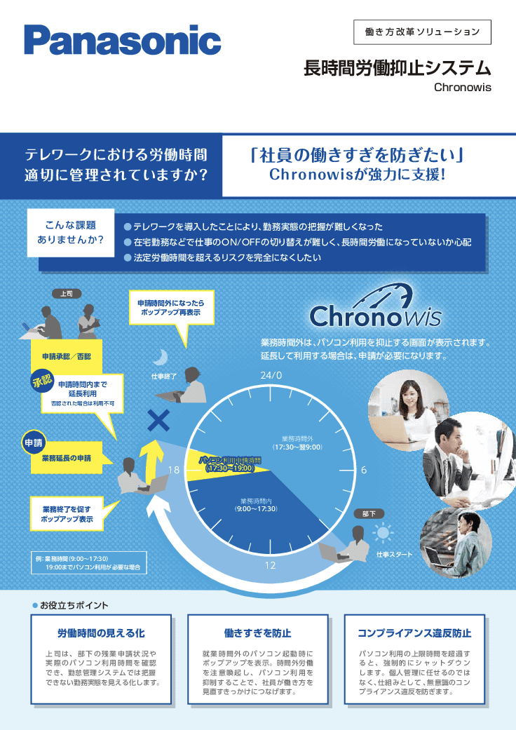 長時間労働抑止システム「Chronowis（クロノウィズ）」