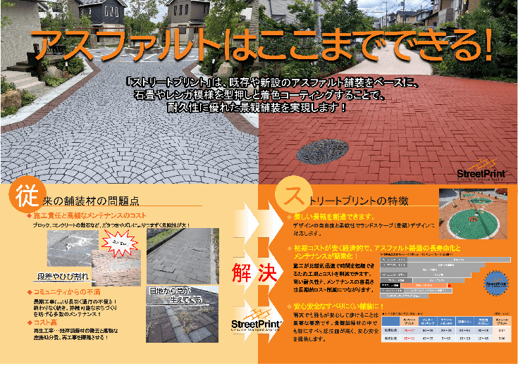 景観と機能性を兼ね備えた、公共空間づくりに！「ストリートプリント」