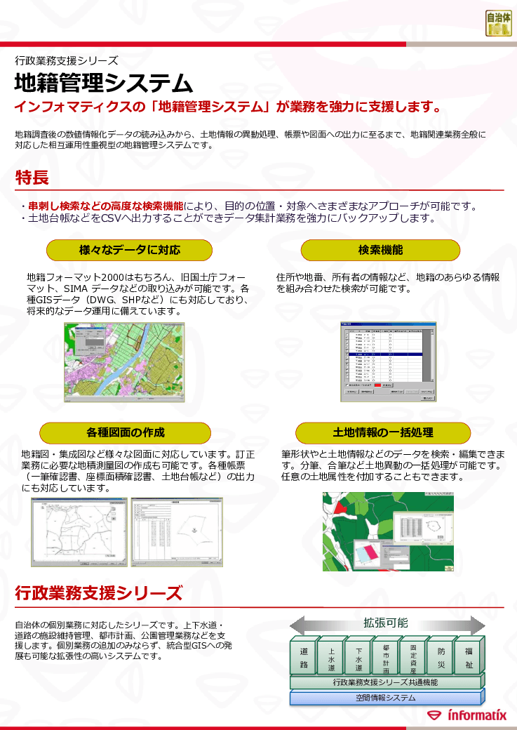行政業務支援シリーズ　地籍管理システム