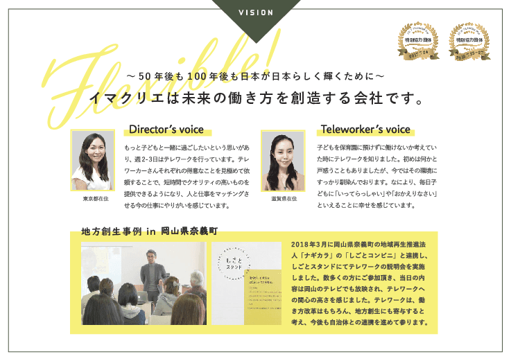 テレワーカーを活用した企業誘致マッチング&人材育成サービス