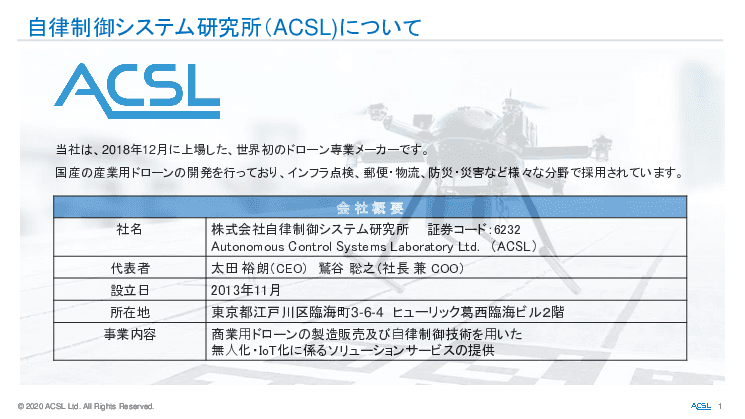国産ドローンを活用した災害時の状況把握、物資輸送
