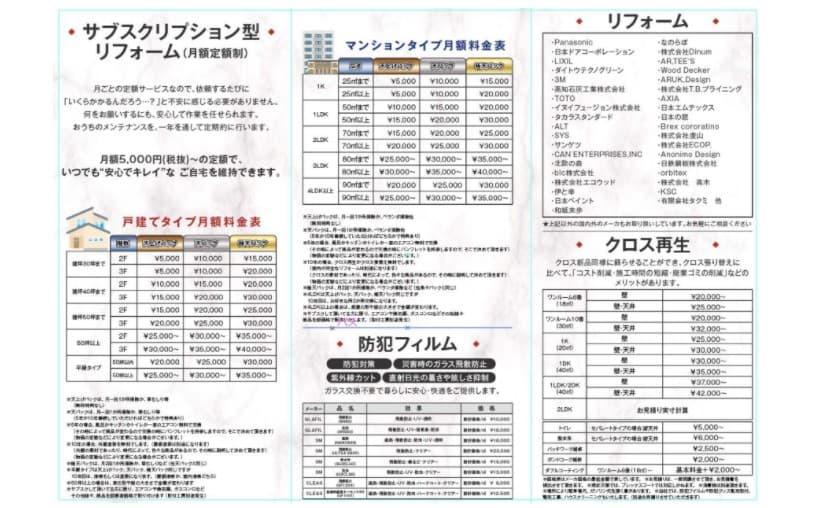 サブスクリプション型リフォーム