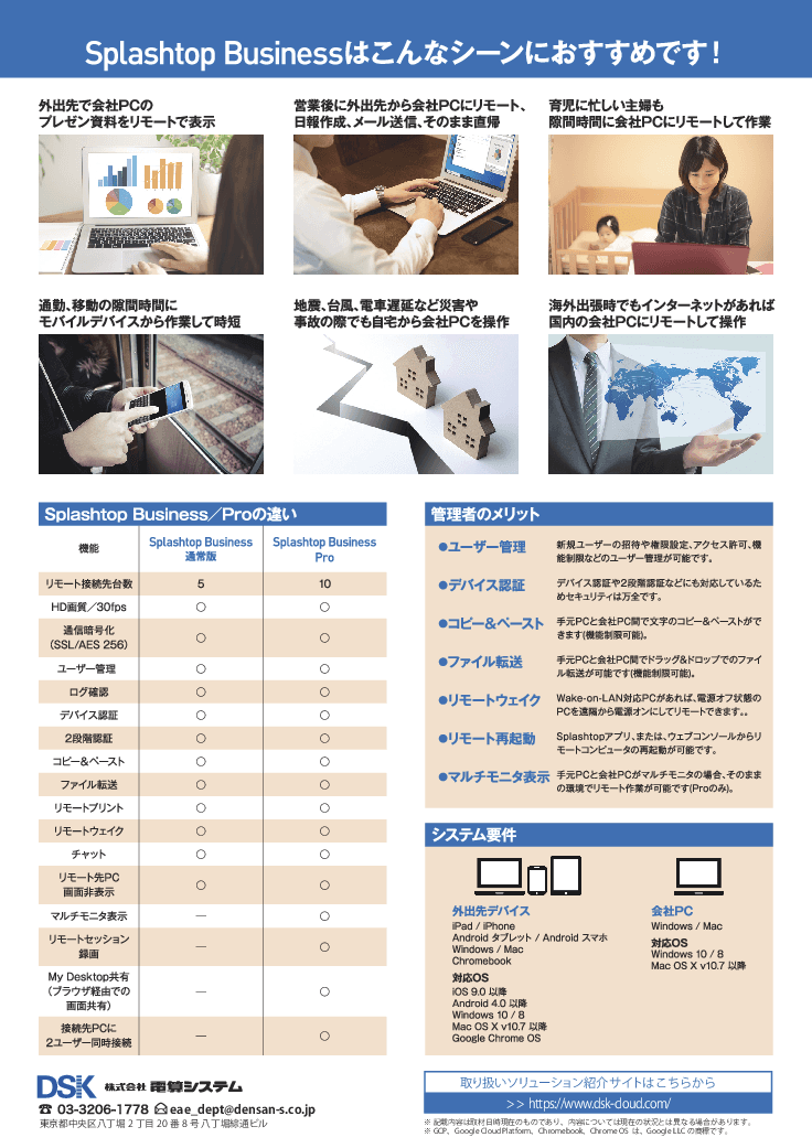 リモートデスクトップ「Splashtop Business」