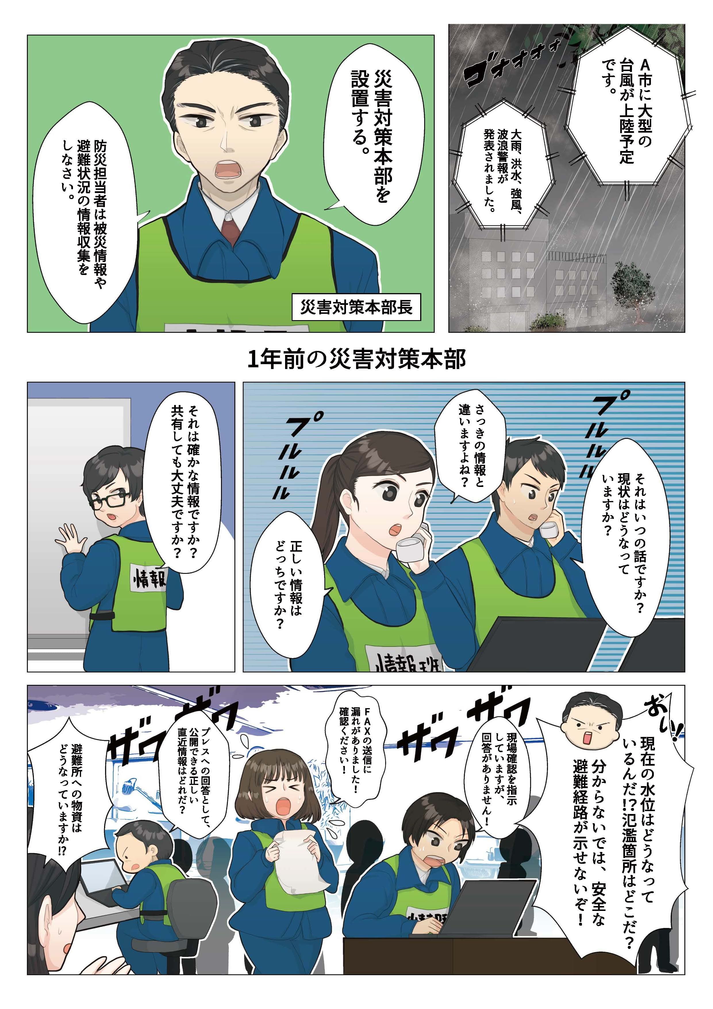 クロノロジー型防災ソリューション 災害情報共有システム「迅速果断」