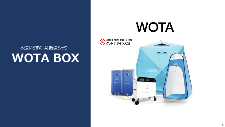 水再生プラント「WOTA BOX」