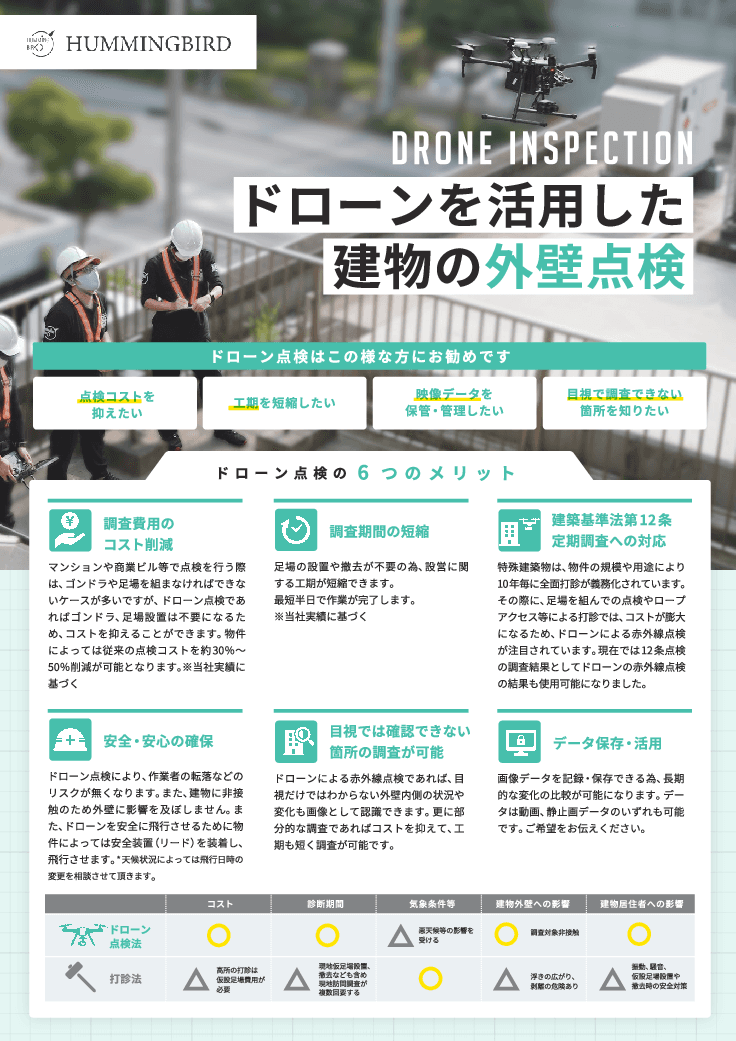 ドローンを活用した建物の外壁点検