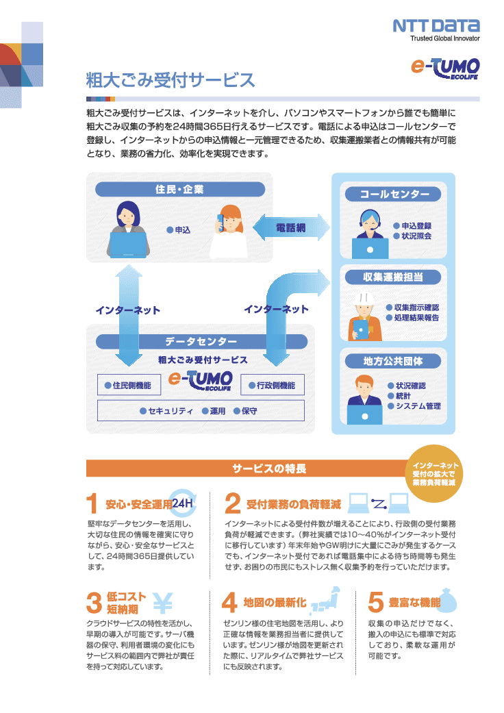 粗大ごみ受付サービス「e-TUMO ECOLIFE」