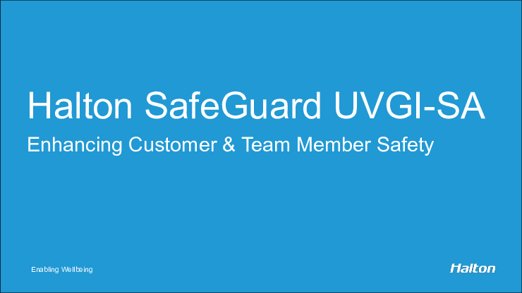 紫外線殺菌照射シリーズ「Halton SafeGuard UVGI-SA」