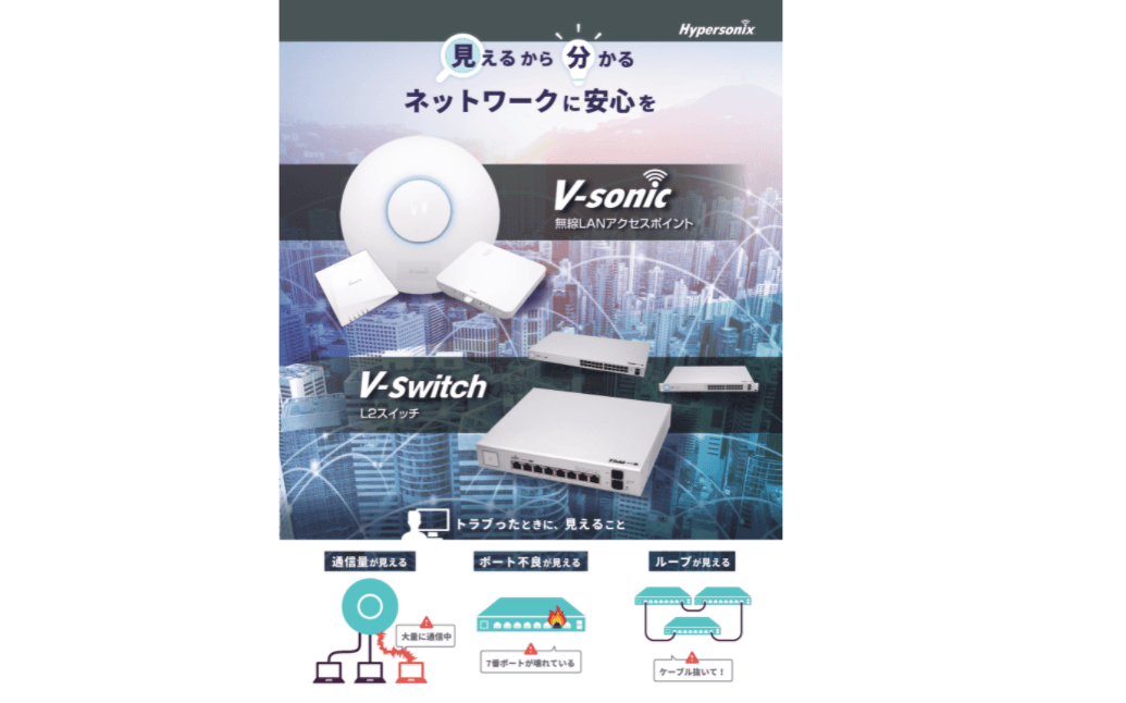 クラウド無線LAN「Hypersonix(ハイパーソニックス)」