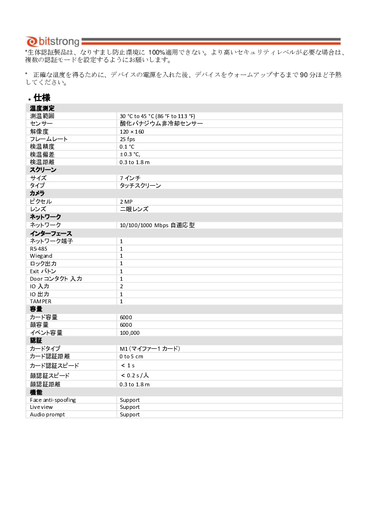 無人検温・顔認証端末タイプサーモグラフィーシリーズ