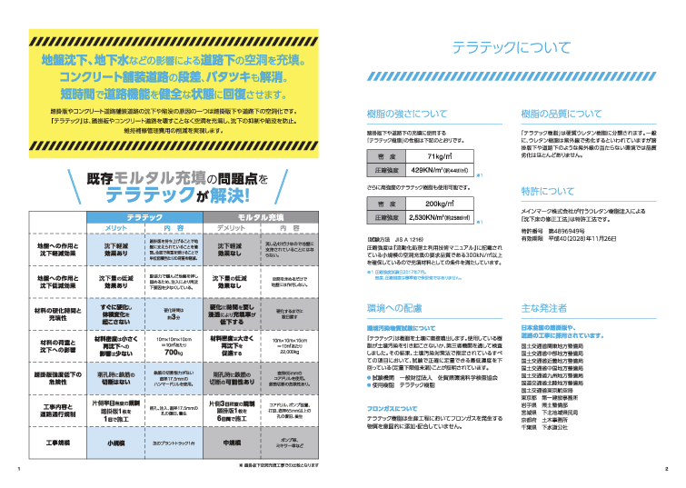 【インフラ長寿命化】道路の陥没対策。硬化が早く短工期！