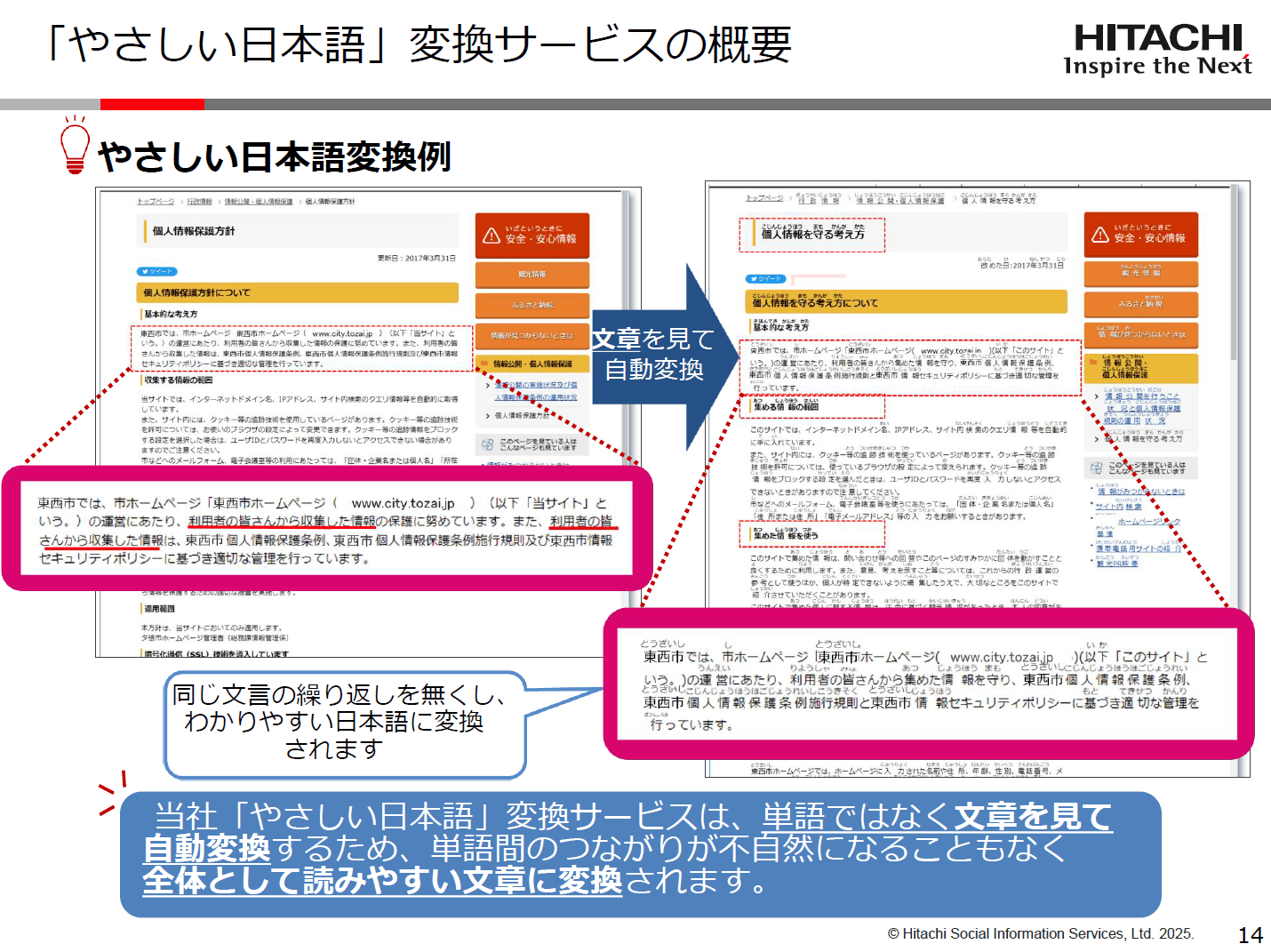 「やさしい日本語」変換サービス