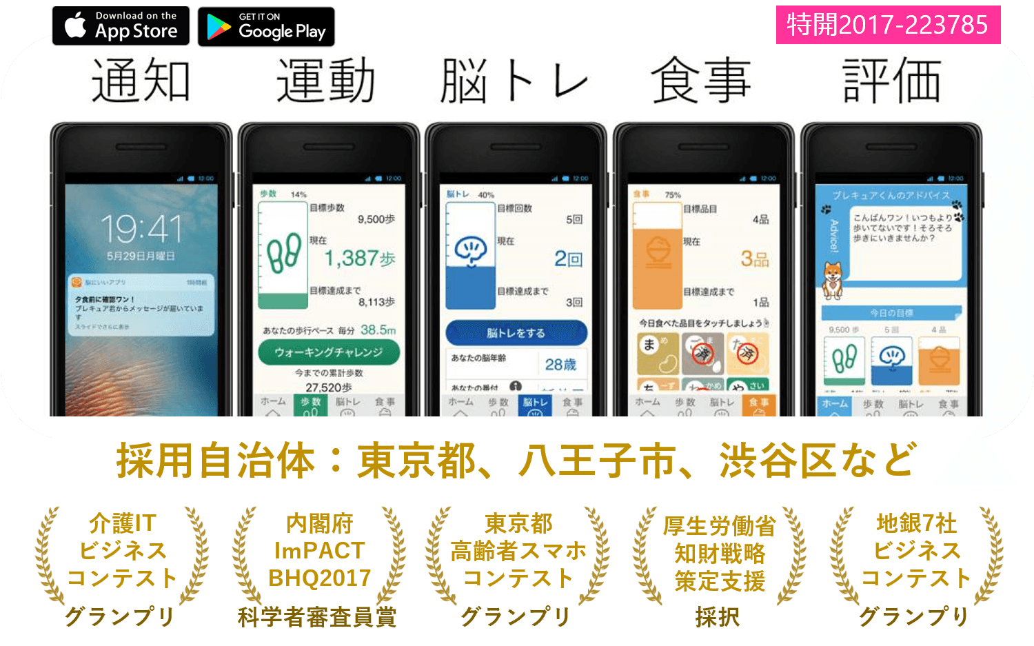 認知症予防に向けた脳と体の健康維持アプリ「脳にいいアプリ」×地域で使える「健康ポイント」