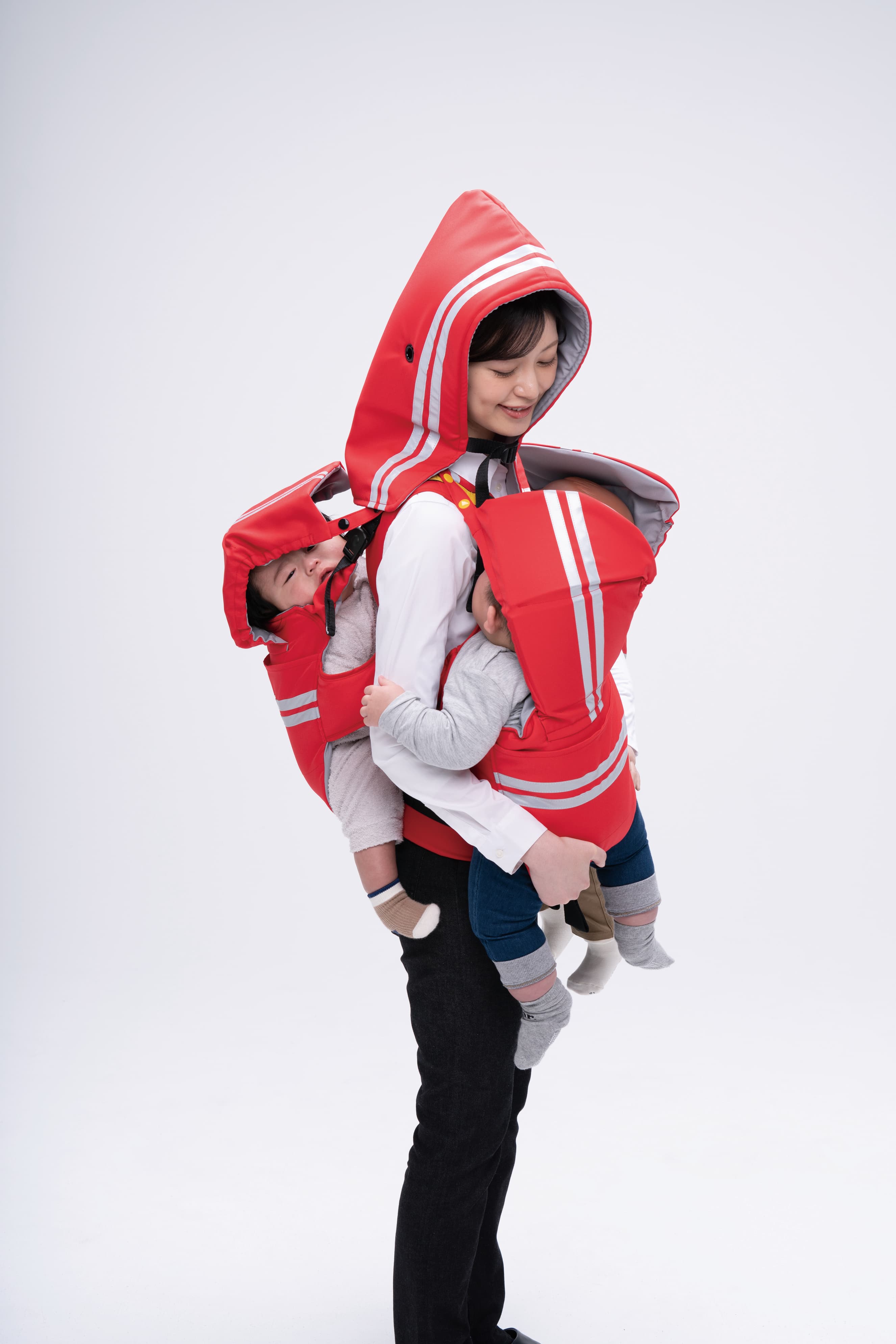 3人抱っこできる避難用抱っこひも