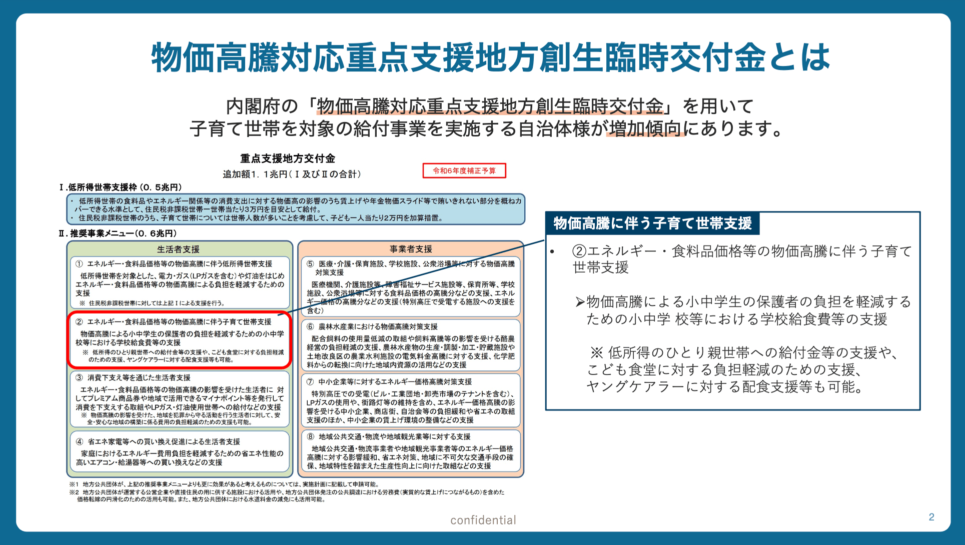 子育て世帯を対象としたギフト・クーポン給付事業のご支援について