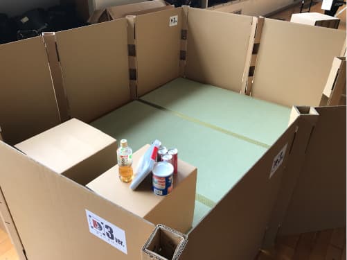 避難所用ダンボールパーテーション D3（ディースリー）