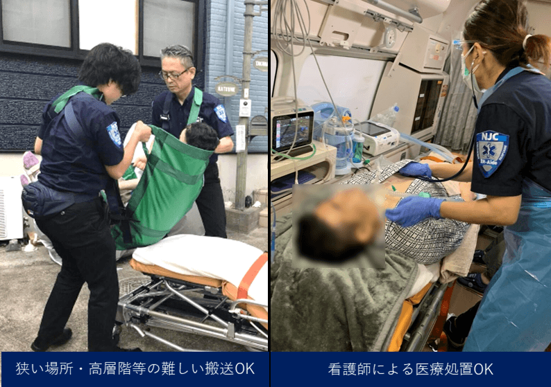 民間救急救命士が搭乗する民間救急車「ピョンタク」