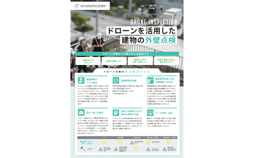 ドローンを活用した建物の外壁点検