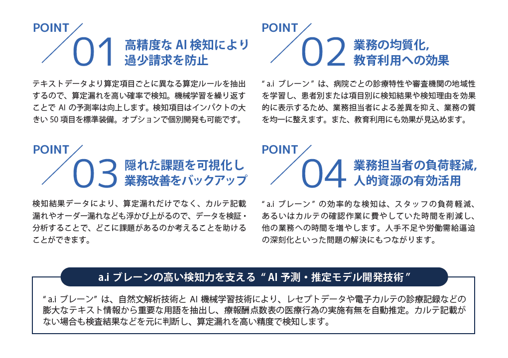 【レセプト業務を効率化する】aiブレーン