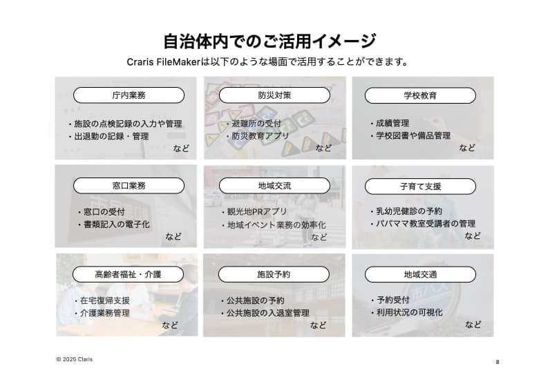 【導入事例あり】自治体業務を効率化：総合プラットフォーム「Claris FileMaker」