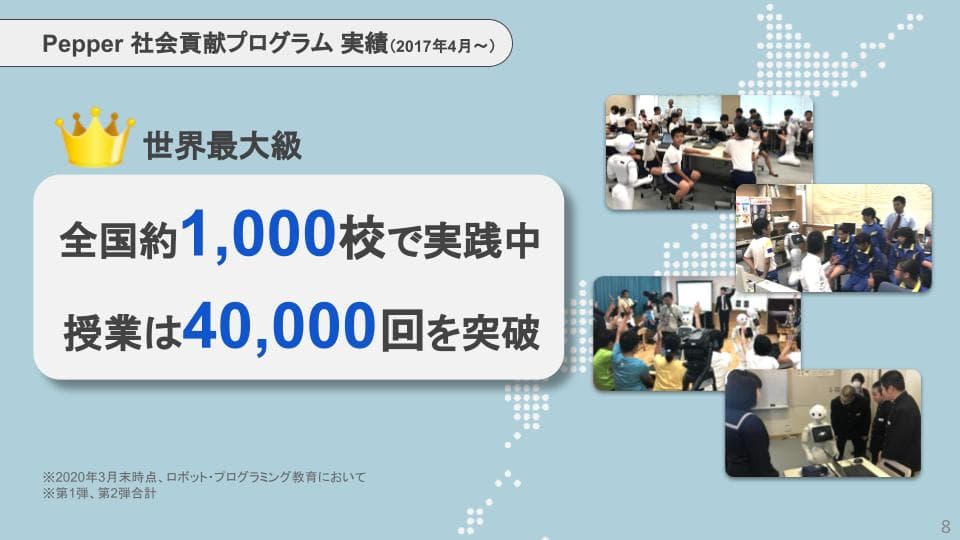 Pepper 社会貢献プログラム2（PBL活用教材）