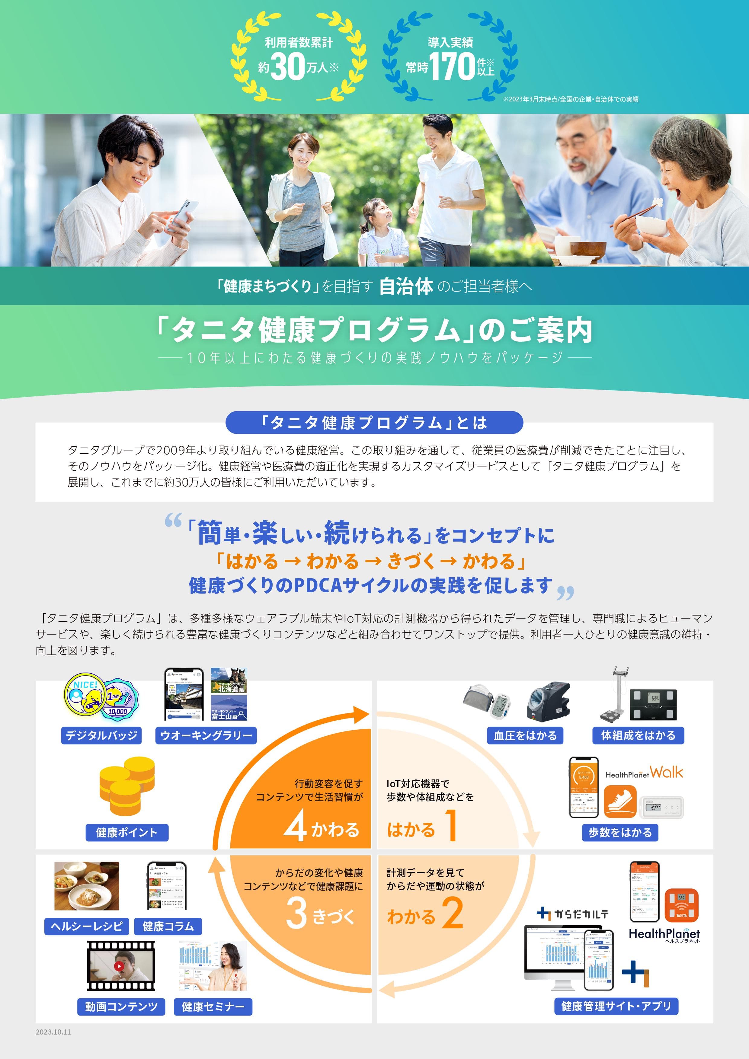 楽しくお得に、住民へ健康習慣を根付かせる「タニタ健康プログラム」