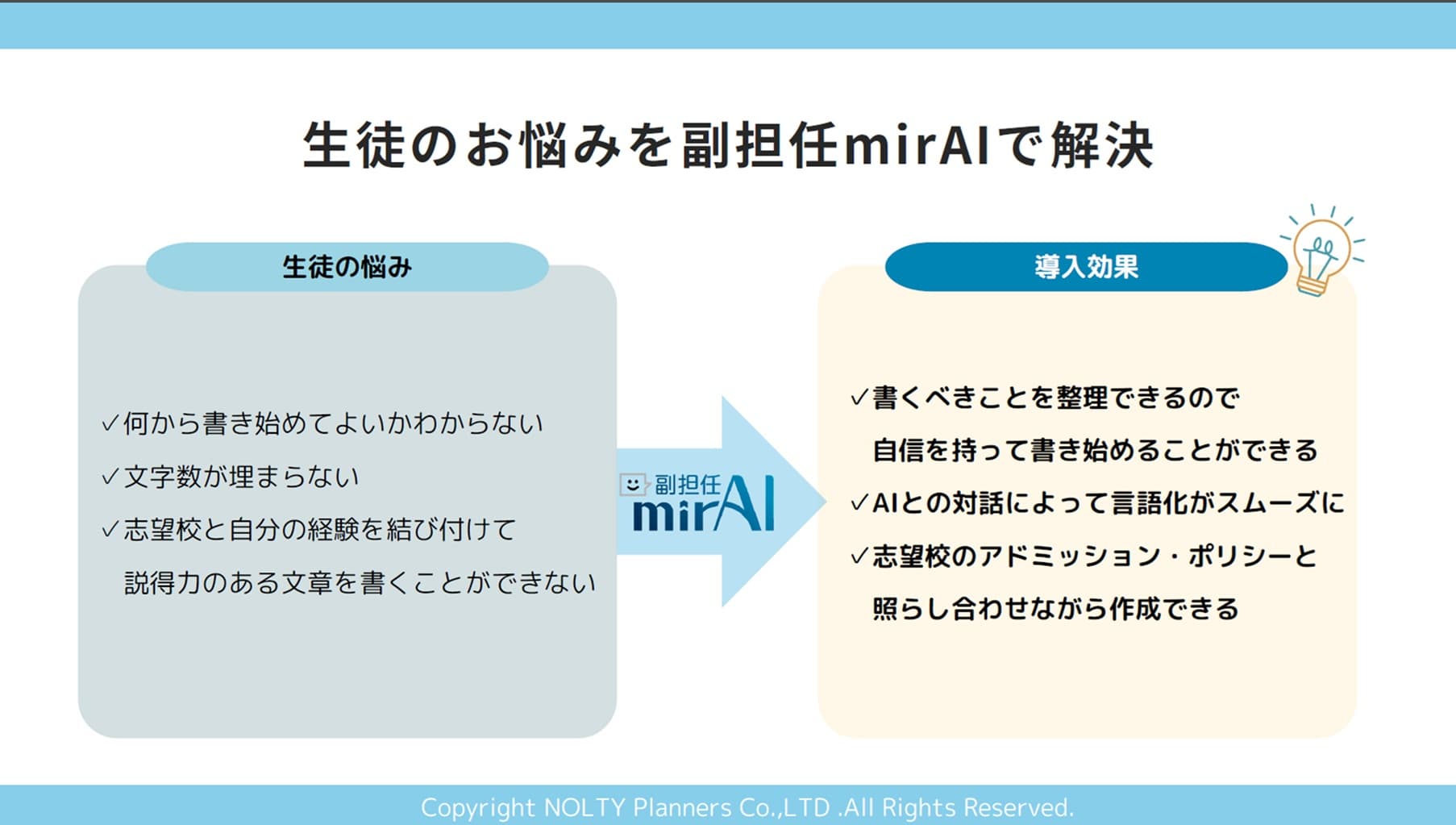 教員の添削時間を40％軽減！生徒の志望理由書作成を後押しする進路指導AI