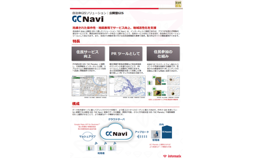 自治体公開型GIS GCNavi