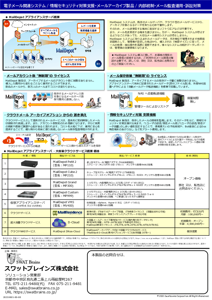 コスパに優れ監査効率を向上するメールアーカイブ製品・サービス「MailDepot(メールデポ)」