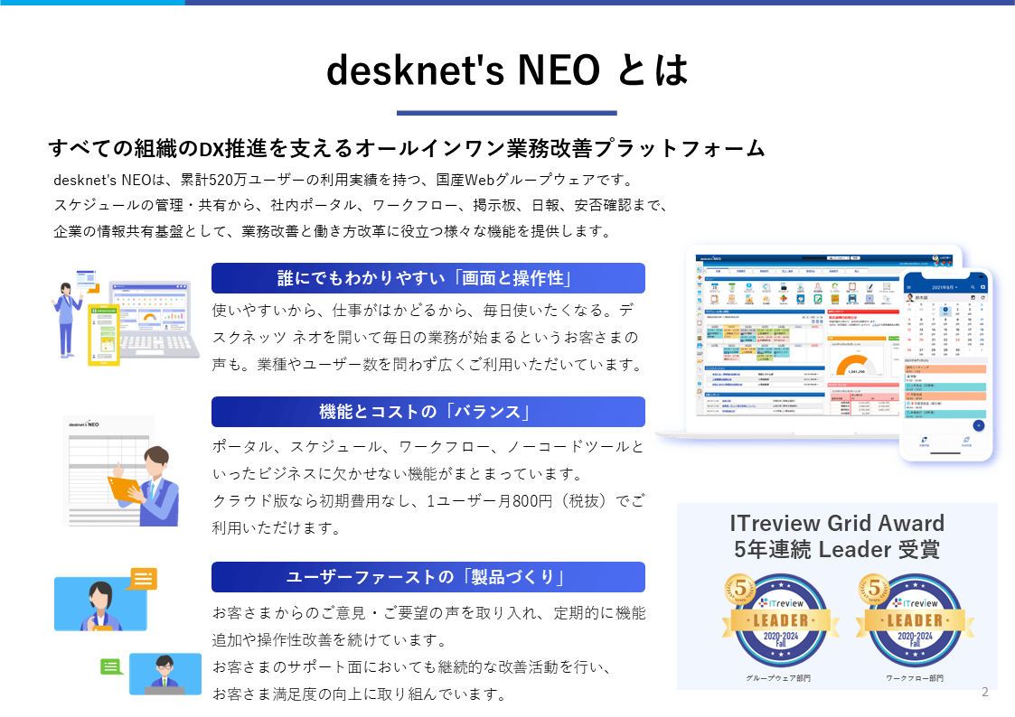 グループウェア「desknet's NEO(デスクネッツ ネオ)」